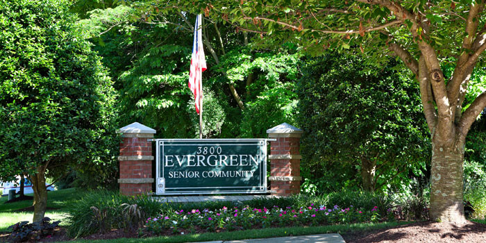 Evergreen Senior Sign